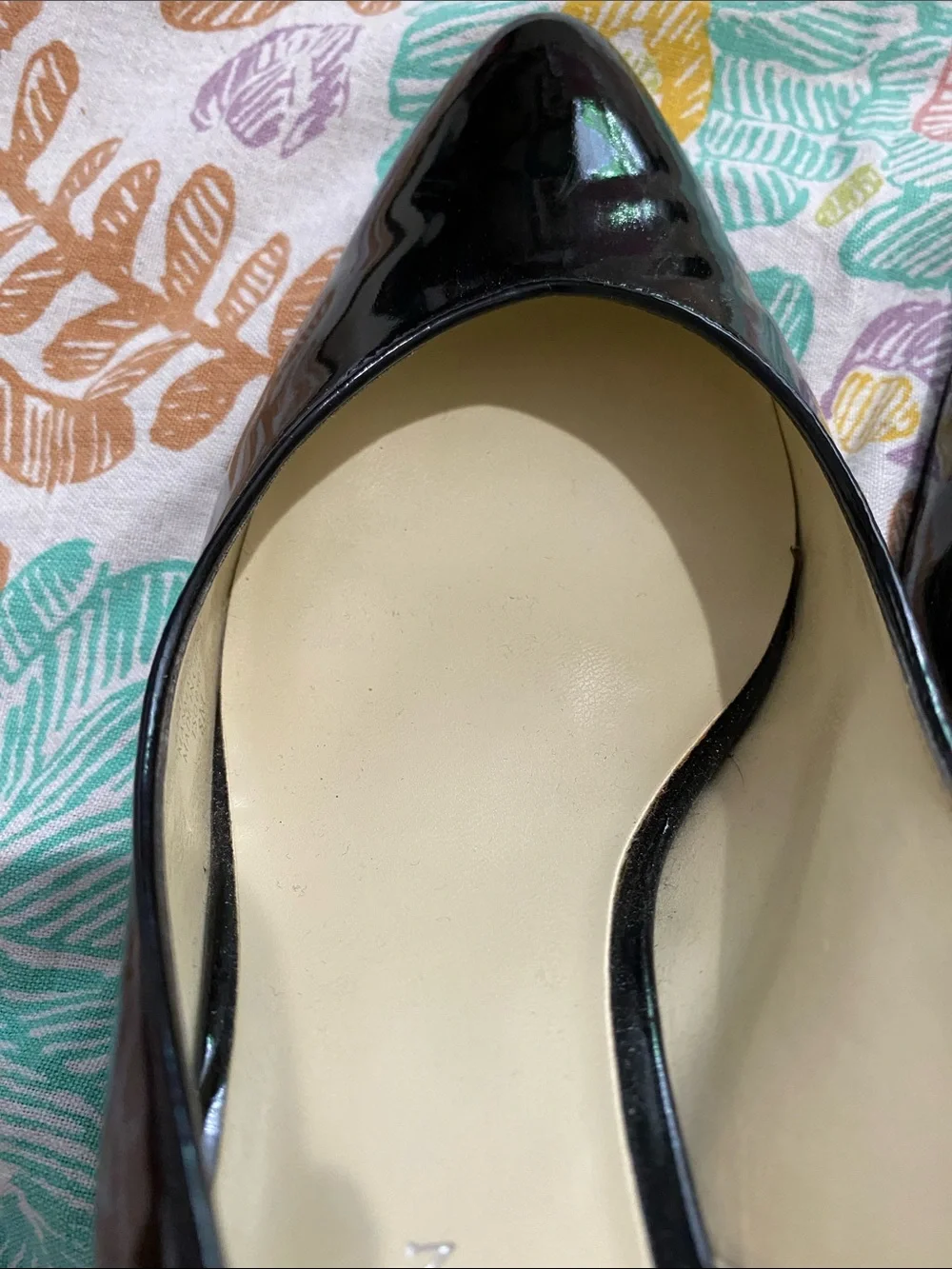 Real Patent Leather Slingback Heels. Size 8. Worn once. Leathe insole and bottom